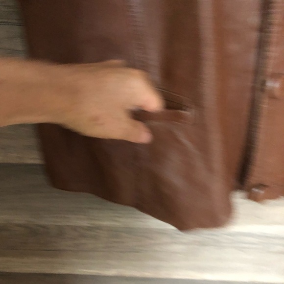 Vintage Leather 80s Vest Made in Italy Large - Picture 7 of 11